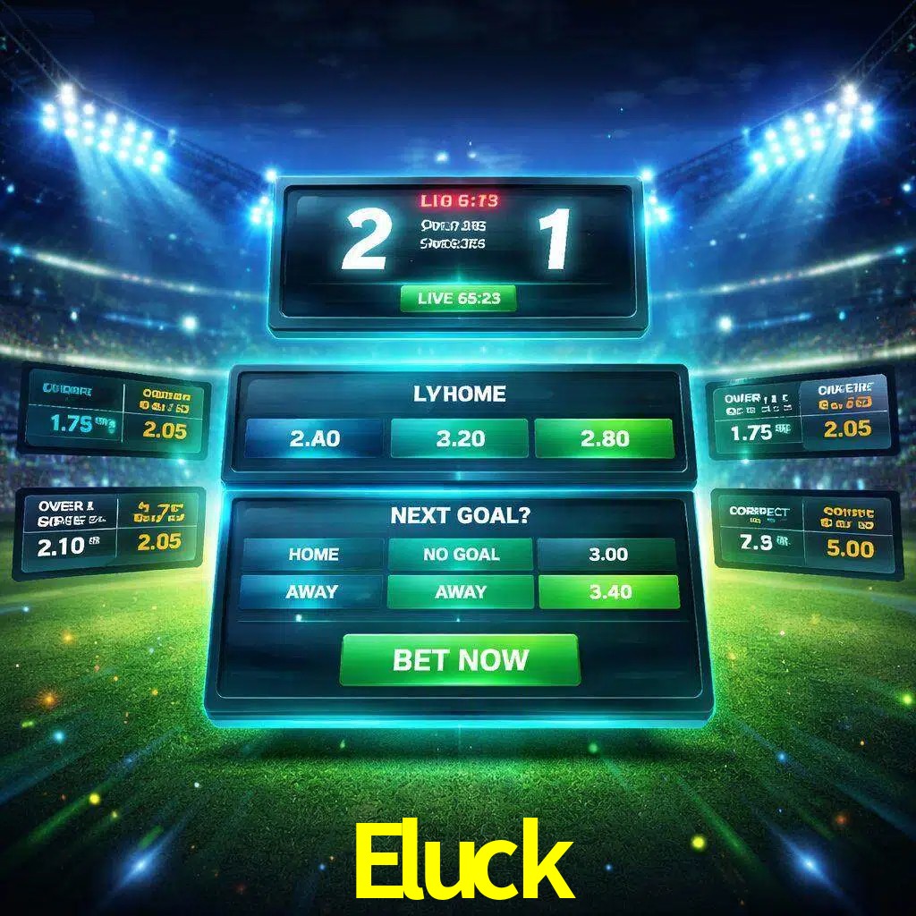 Vista de apuestas en vivo Eluck durante un partido en curso